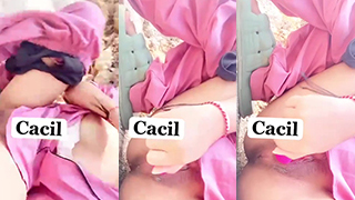 Colmek Eksib CACIL CAAXELLA di Gang Rumah